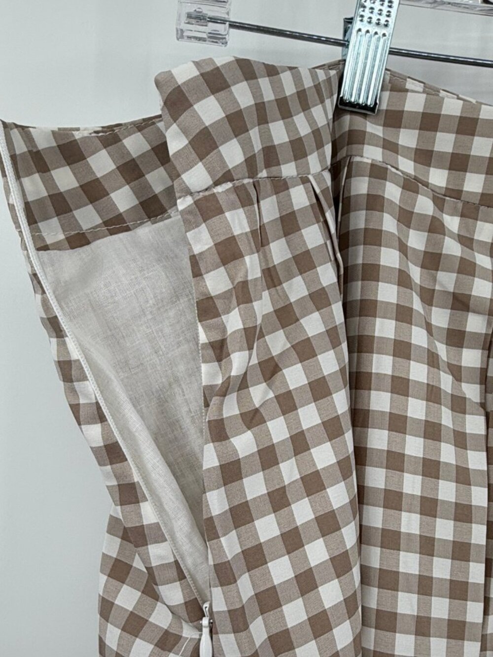 NWT Dainty Jewells Gingham Maxi Skirt Pleated Womens Plus 3XL Lined - Picture 5 of 9